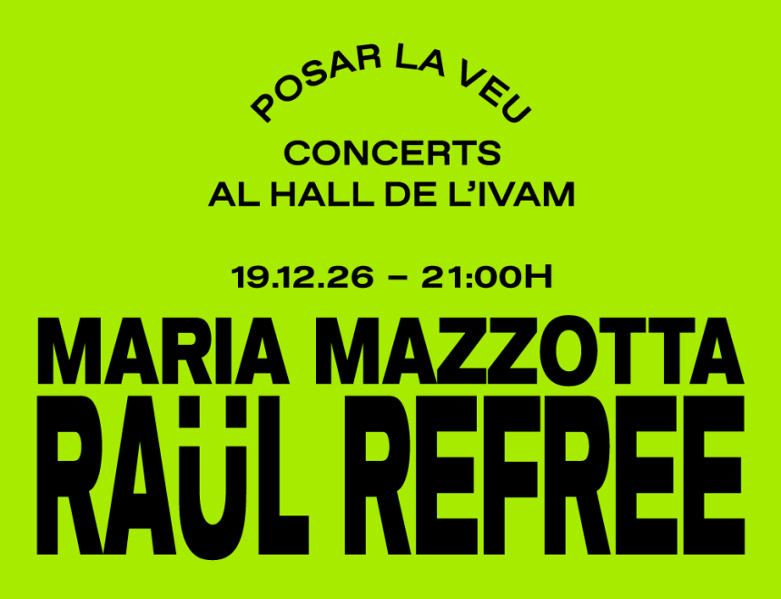 Maria Mazzotta y Raül Refree en concierto. Ciclo ‘Posar la veu’