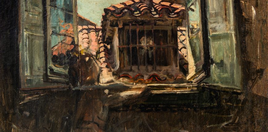 José Pinazo Vista des de la finestra, c.1899 Oli sobre tela 45.5 x 60.5 cm. Casa Museo Pinazo, FCV
