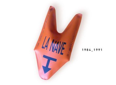 Hinchable a partir de la tarjeta de visita del grupo de diseño La Nave. © La Nave, 1987