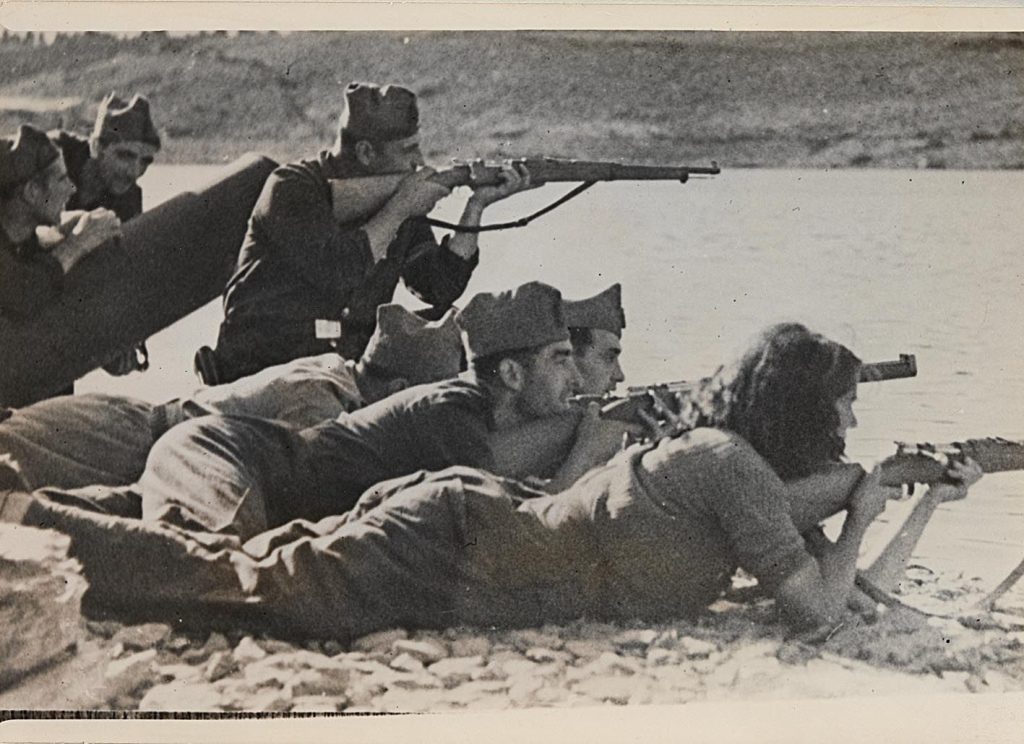 Anónimo S. T. (Milicianos defendiendo las reservas de agua potable que abastecen Madrid ) Guerra Civil Española, 1936
