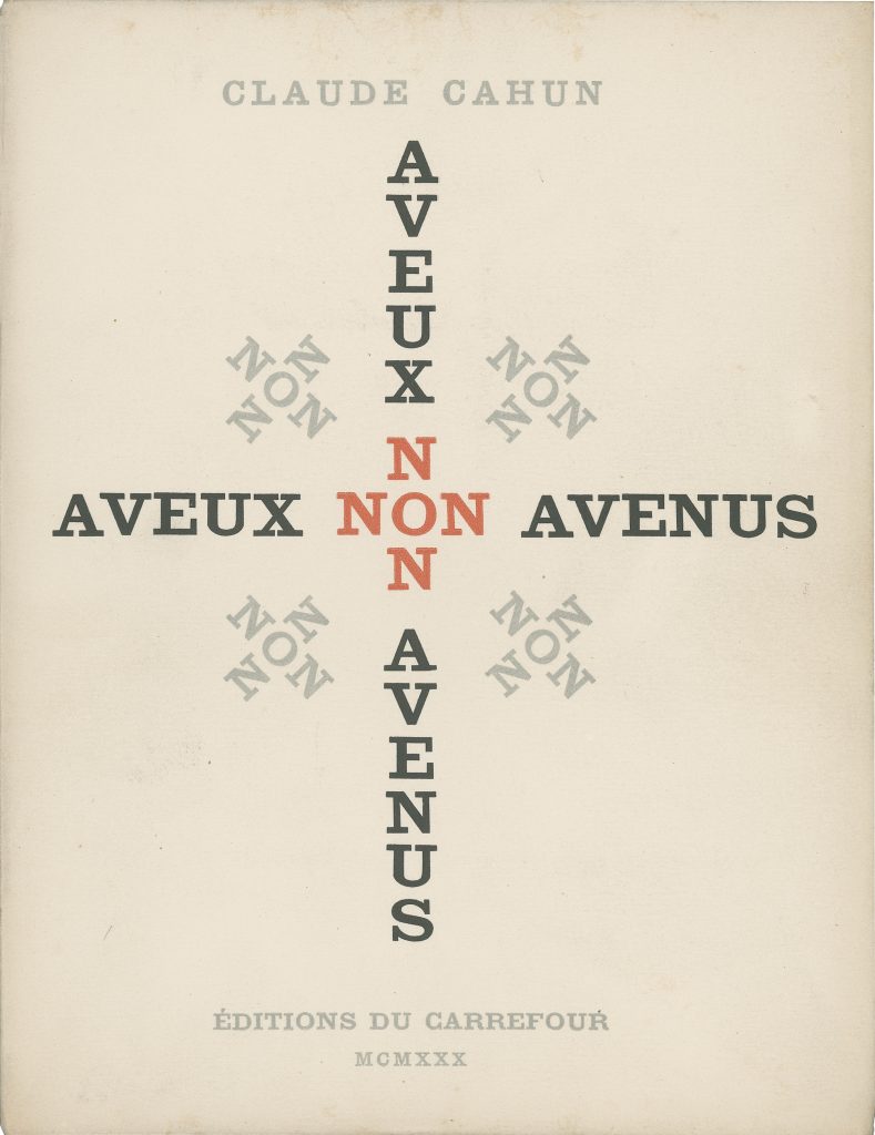 Claude Cahun. Aveux non avenus (Confesiones vacías), 1930