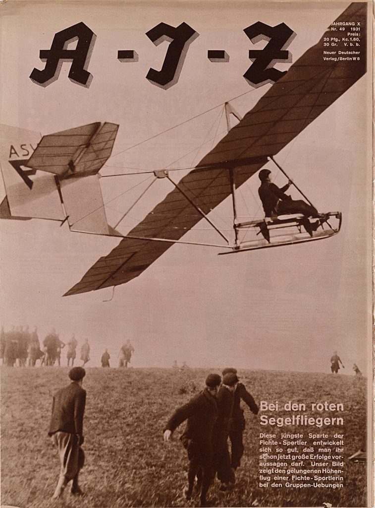 John Heartfield. AIZ (Arbeiter Illustrierte Zeitung) nº 49, 'Bei den Roten Segelfliegern', 1931