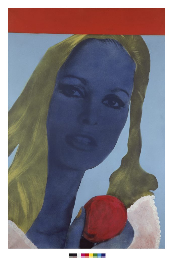 Martial Raysse. Rostro en azul, 1963